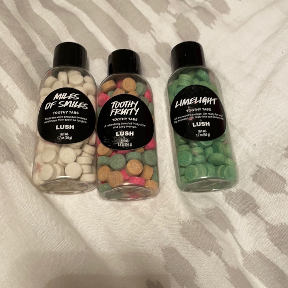 Lot of 3 Lush Cosmetics toothy tabs